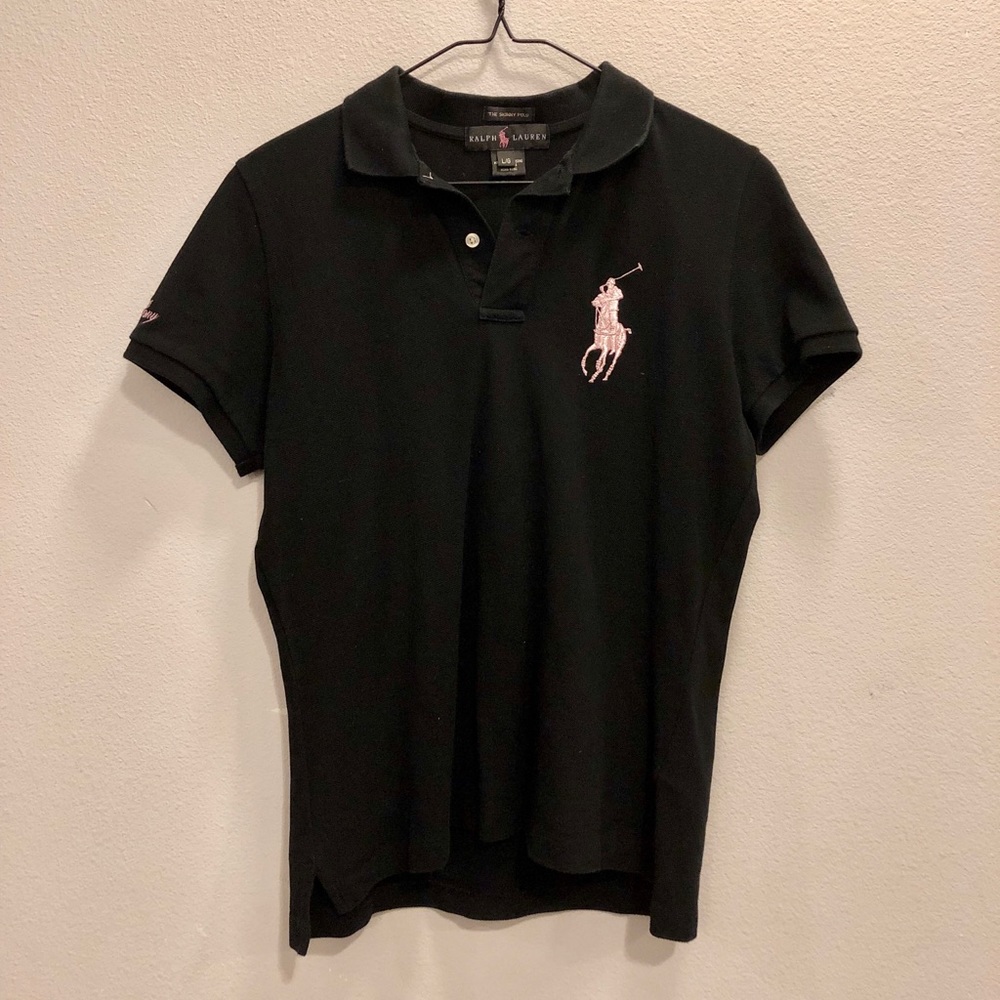 Pink polo pony skinny polo